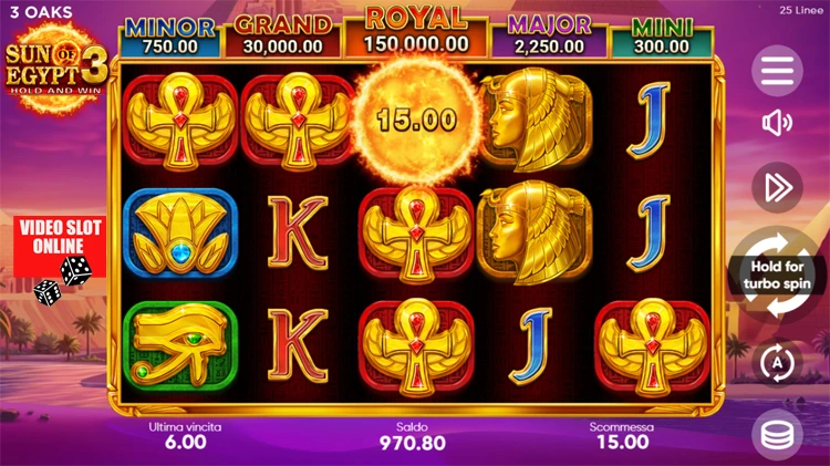 Sun of Egypt 3 gioco bonus