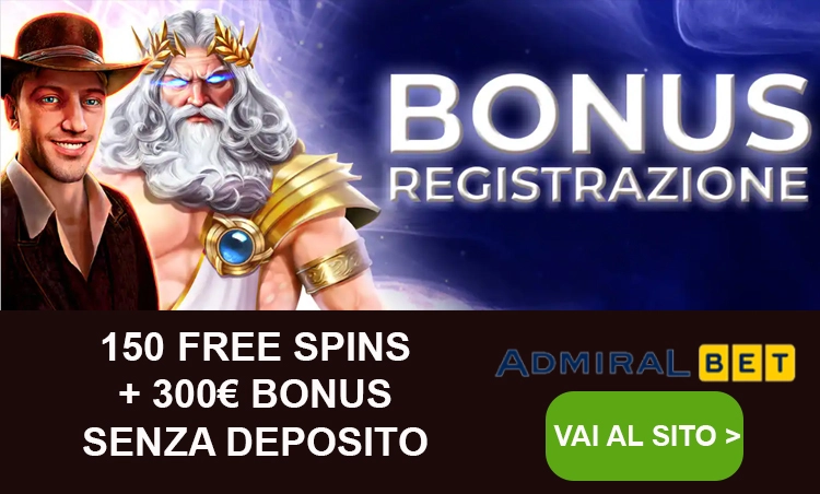 admiral codice bonus casino