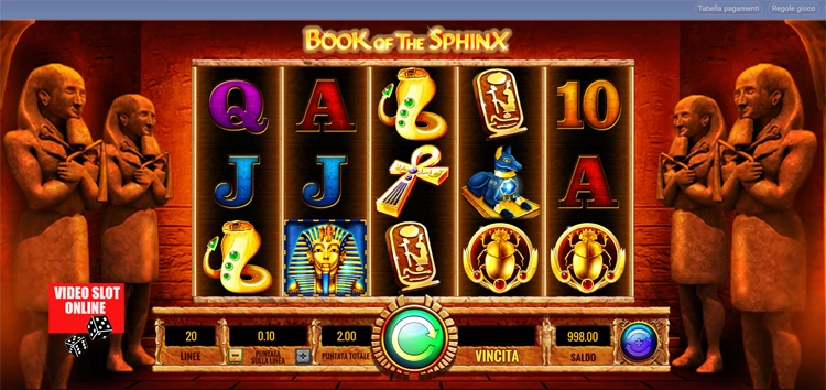 slot Book of the Sphinx come si gioca